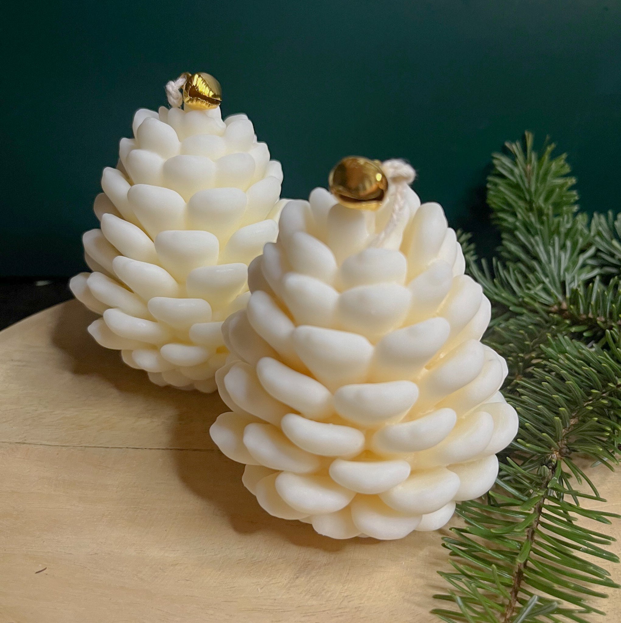 Grankogle dekorativt sojalys