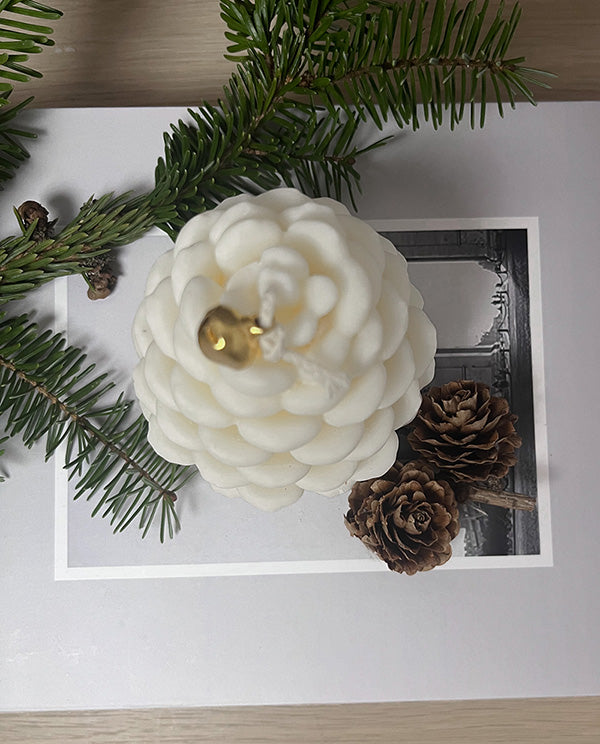 Grankogle dekorativt sojalys