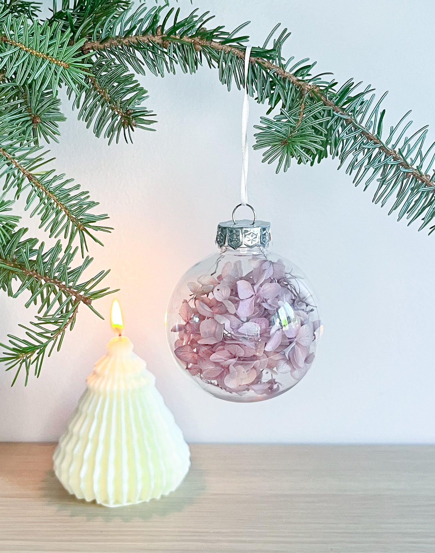 Lilla hortensia julekugle